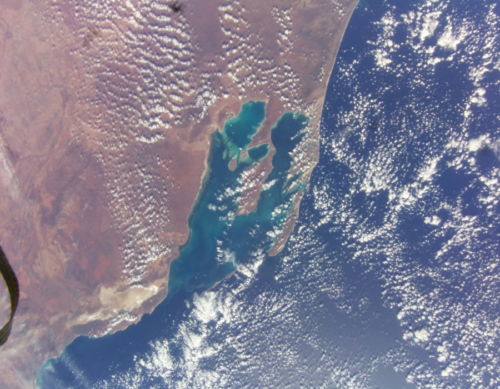 A photo the Coastline of Southern Egypt and the Red Sea