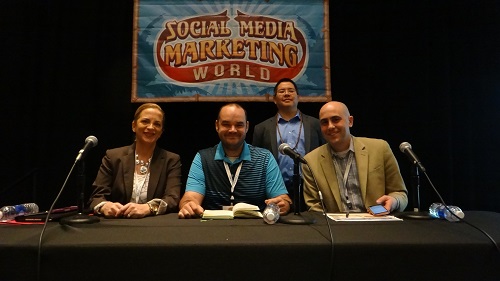 L-R: Susan Beebe, Chuck Hemann, Christopher Penn and Dan Gingiss